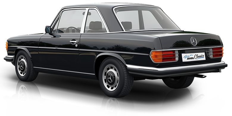 schwarzes Mercedes-Benz-Coupé
